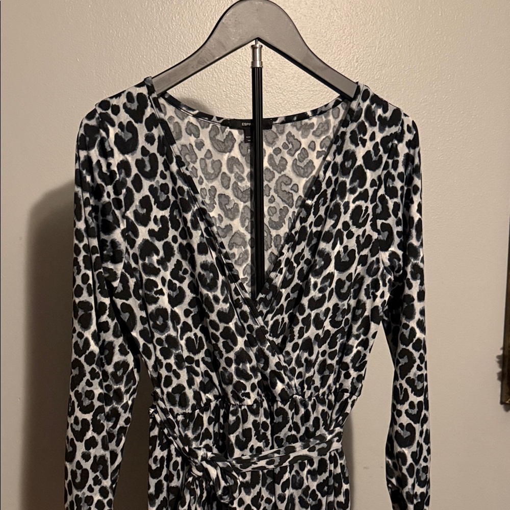 Leopard Print Wrap Dress